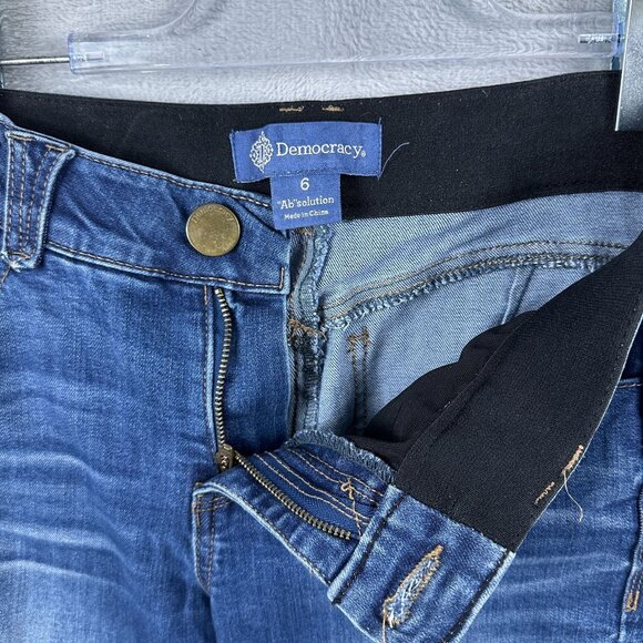 Democracy Skinny Jeans Womens Size 6 AB Solution Mid Rise B1105BKV230 Blue - Picture 5 of 12